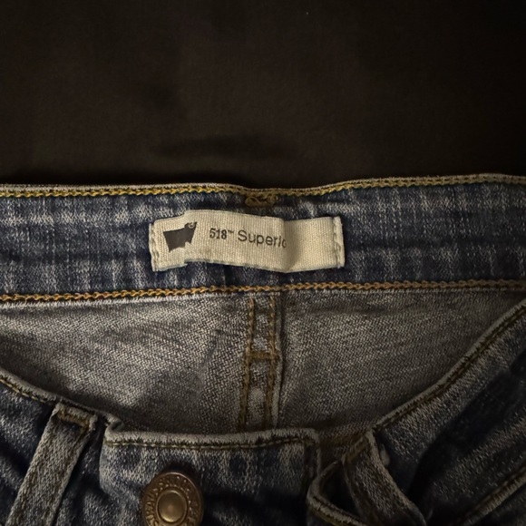 Levi's 518 Superlow Blue Denim Jeans - Picture 1 of 3